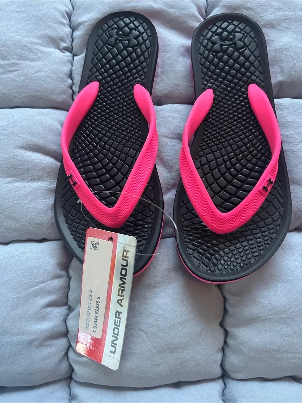 Under Armour Women’s Hot Pink & Black Flip Flop Sandals